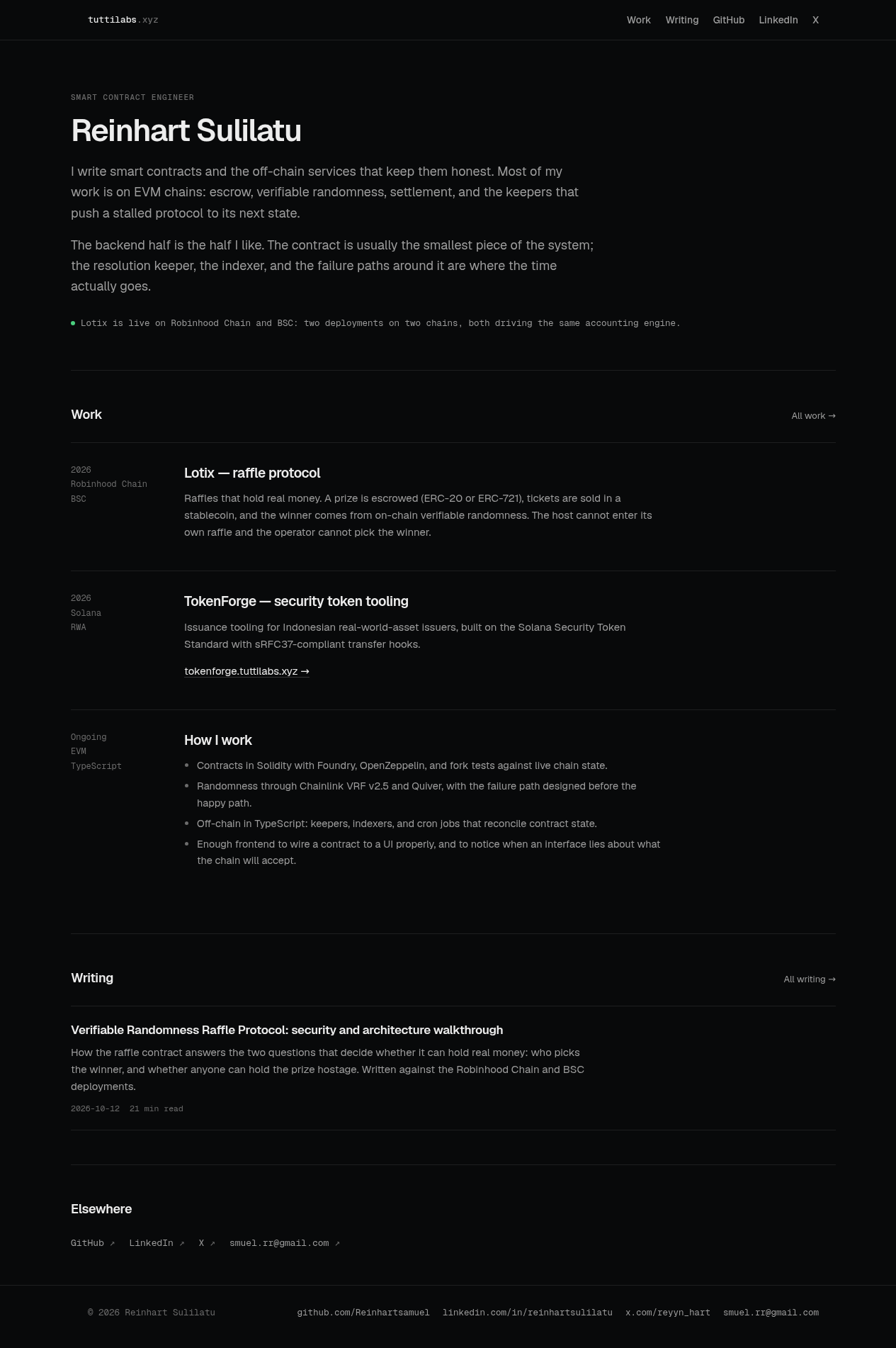 Tuttilabs Landing Page
